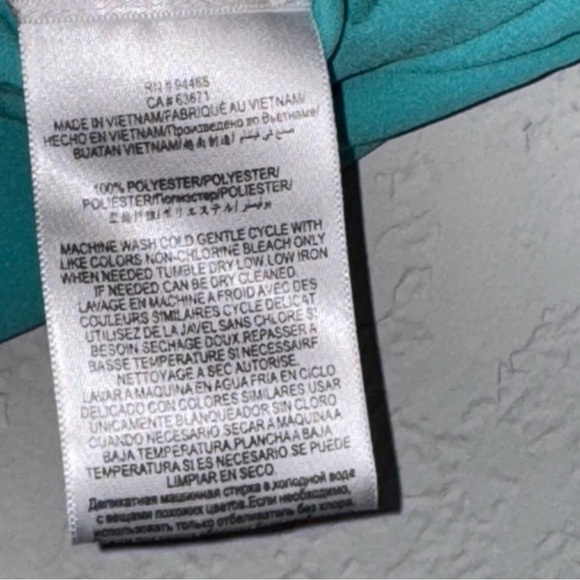 Women's NWOT BCBGMaxAzria Turquoise Wrap Drapey Camisole Top - Picture 8 of 9